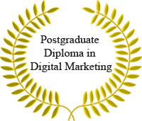 Badge displaying diploma in digital marketing